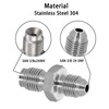 3AN Male to 3AN 3/8-24 Male Inverted Flare Stainless Steel