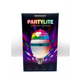 Vital Wave Effects Merkury Partylite Disco Party LED Bulb - Self Rotating - Multicolor Light
