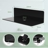 efuturetime® 2 x Wall Shelves, Black Acrylic, 23 x 9.5