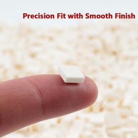 WSRYLTCH Classic Building Block 1×1 Square Tiles: Dots 1500pcs Flat Bricks Parts and Pieces, Smooth Plate Pixel Art Mosaic Bulk Lot White