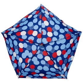 mabu MBU-LMDPT03 Folding Umbrella, Lightweight, Design, Blooming Dots, Navy, 5 Ribs, 21.7 inches (55 cm), UV Protection, Over 97% Fiberglass Ribs