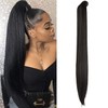 SEIKEA Clip in Ponytail Extension Wrap Around Long Straight Pony