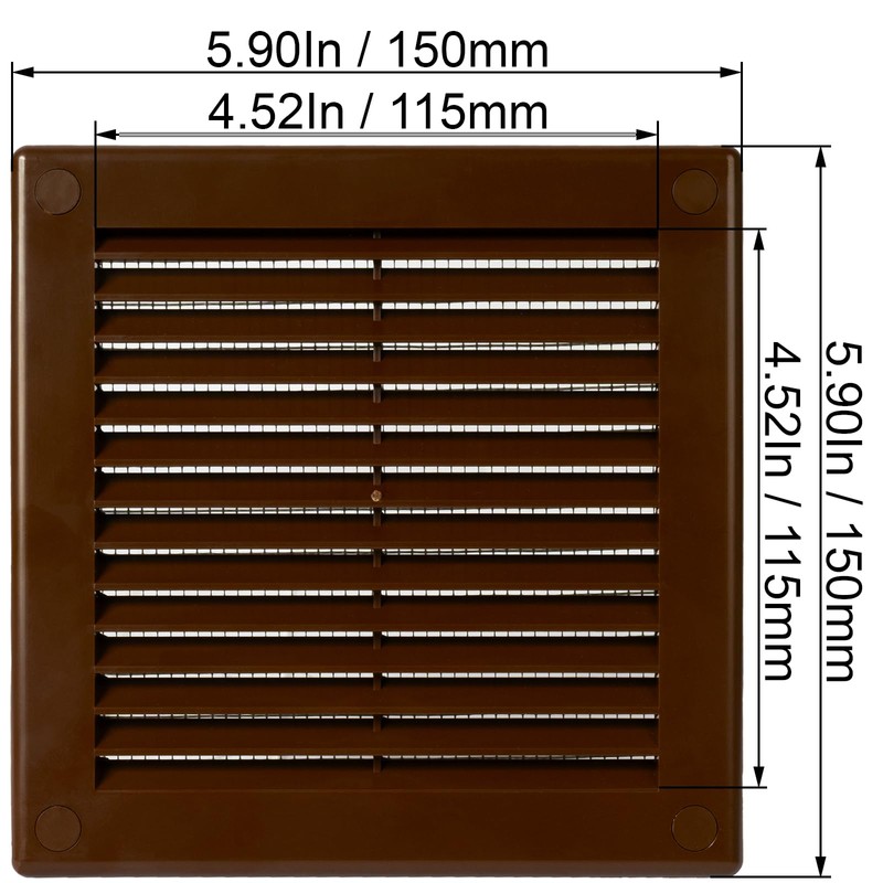 Ecopro Vent / 5'' x 5'' Inch Opening Measurement /