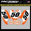 KTM FITS KTM 50 2016 TO 2023 NUMBER PLATE GRAPHICS