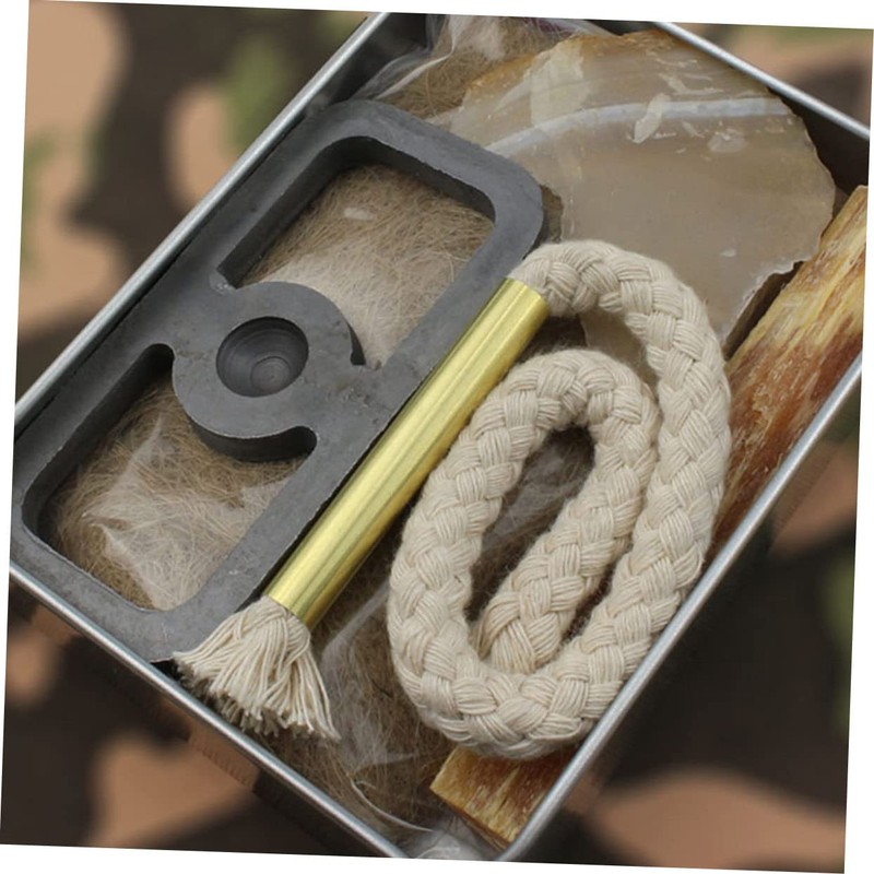 Kisangel Quick Fire Starting Rope Set Cotton Camping Ignition Tool