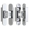 5.5" Hidden Door Hinges, Invisible Concealed Hinges, 180 Degree Swing