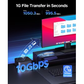 ORICO M.2 NVMe SSD Enclosure, USB 3.2 Gen 2 (10 Gbps), carcasa de adaptador de unidad de estado sólido externo transparente para 2280 2260 2242 2230 PCI-E M2 M-Key SSD, funda de convertidor USB tipo