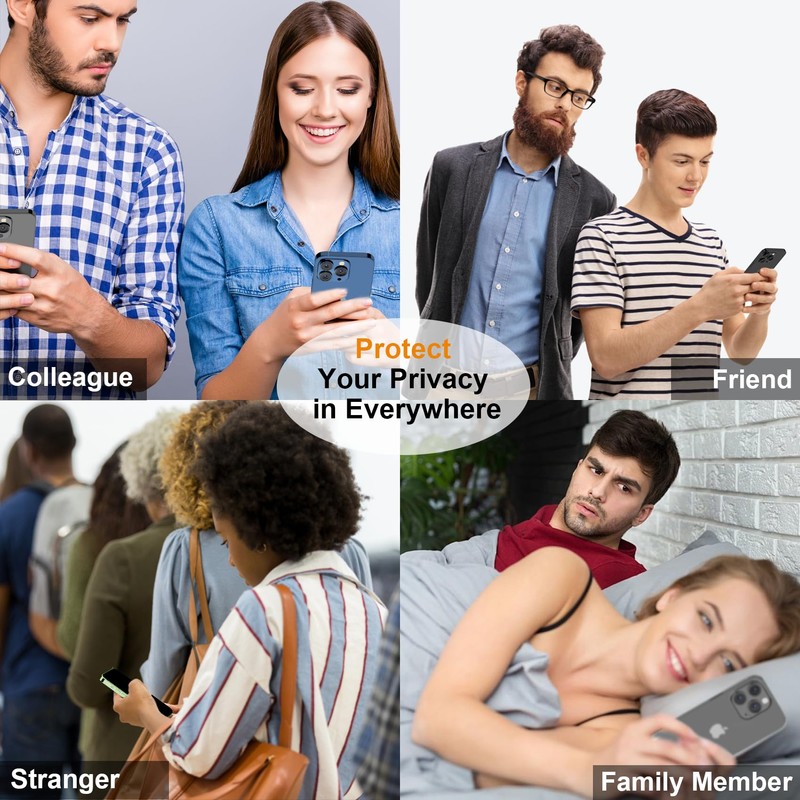 QHOHQ QHOHQ for iPhone 16 Plus Privacy Screen Protector +