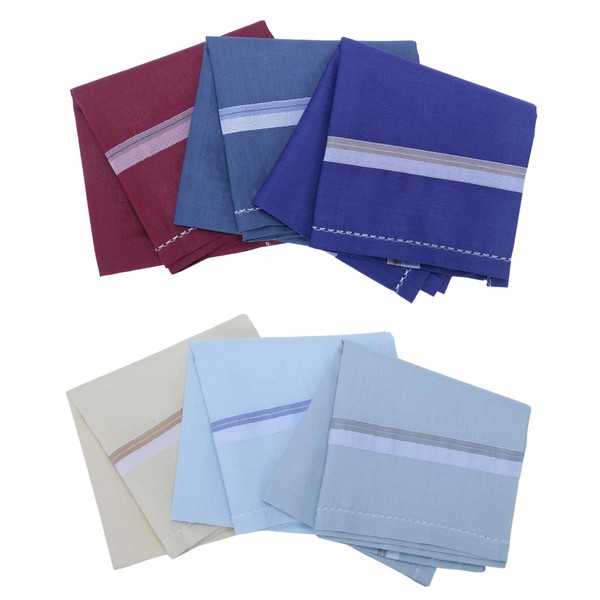 Royal Mart Men's Handkerchief Set - Large 17x17 Inches -