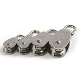Single Pulley M15 Stainless Steel Pulley Swivel Pulley Loading 35kg for Wire Rope Lifting Rope (Pack of 1)