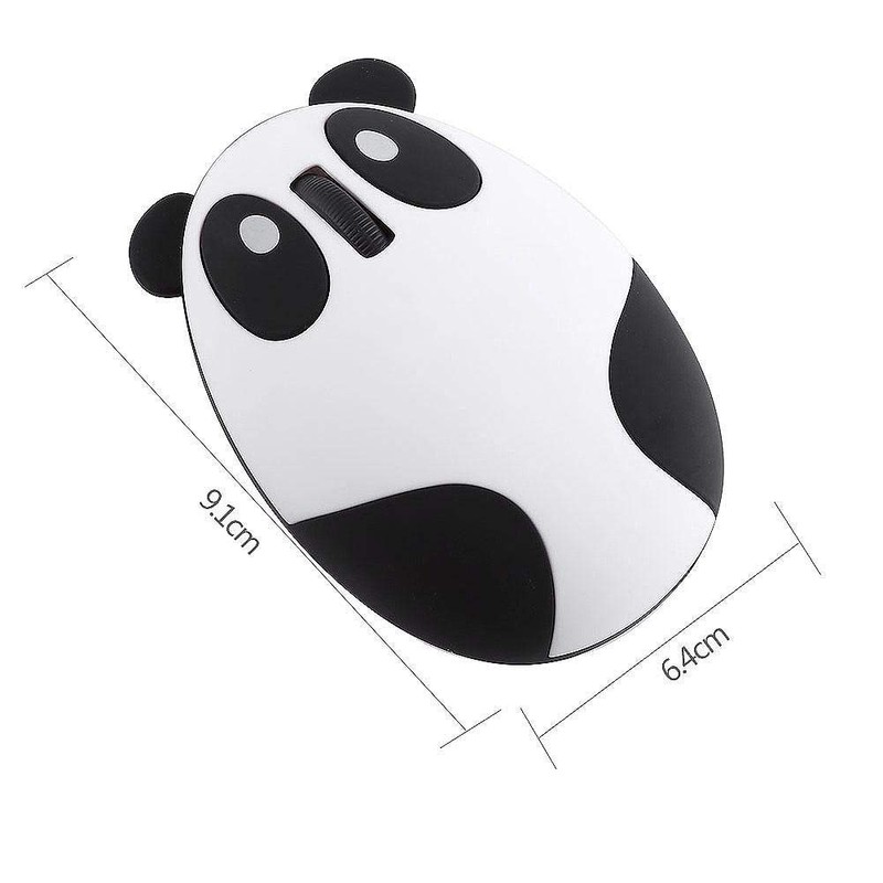 Panda Computer Mouse, Ratón Óptico Inalámbrico de 2.4GHz, con Dos