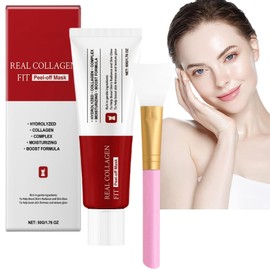 Collagen Night Wrapping Mask,Collagen Overnight Face Mask,Coll-agen Face Mask,Overnight Colla-gen Wrapping Mask,Over-night Peel Off Face Masks,Hydrating Fa-ce Ma-sk Reduces Wrinkles(Brush Included)