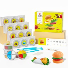 Air Dry Clay Kit - Modeling Clay for Kids mit Sculpting Tools und Tutorial, Ultra Light & Soft, Safe & Non-Toxic, DIY Model Magic Clay 12 Cans 48 Colors, Creative Art Crafts Toys Gifts for Girls Boys