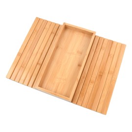 Pagezol Bamboo Sofa Arm Tray Table, Flexible Wooden Armrest Tray, Eco-Friendly, Anti-Slip, Foldable Couch Armrest Tray for Drinks, Snacks, Remote Control, Perfect for Home, Office, and Small Spaces