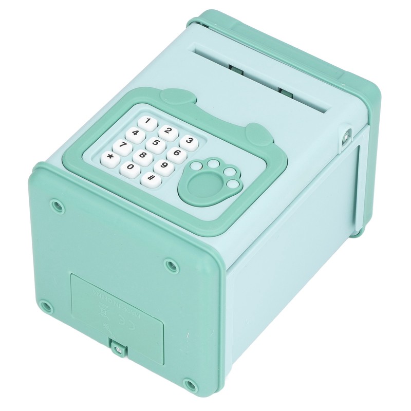 Fingerprint Password Cash Piggy Bank for Kids Auto Scroll Paper