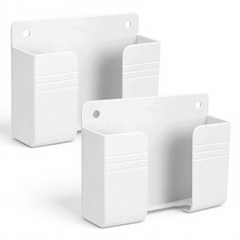TIESOME 2 Pcs Wall Mount Phone Holder, Phone Stand, Plastic, Self-Adhesive