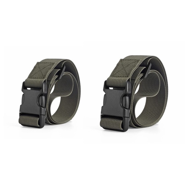 AMNGYOOK 2PCS Tactical Belts, Canvas Quick Release Tactical Belt Wide