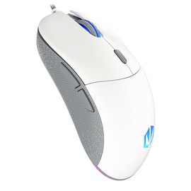 ENDORFY GEM Plus Onyx White Gaming Mouse RGB, Ultralight Wired Mouse 67g, PixArt PAW3370, 19000 DPI, Kailh GM 8.0, PTFE, USB C Paracord, 6 Buttons