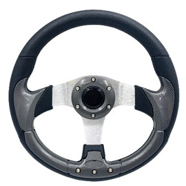 12.5"Golf Cart Steering Wheel for EZGO TXT RXV, Yamaha Golf Cart Steering Wheel Carbon Fiber Club Car DS and Precedent