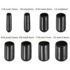 sourcing map 80pcs Round End Protective 1.5/3/4.5/6/7.5/9.5/11/12.5mm Black