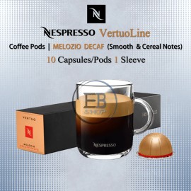 NESPRESSO Coffee Pods Vertuo Line 10 Capsules 1 Sleeve MELOZIO DECAF (Cereal)