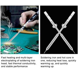 Mini Pen Stainless Steel Tip for Replacing TS100 Soldering Iron Portable Soldering Iron Tip Replacement Soldering Iron Head Tip Tool (TS100-C1)