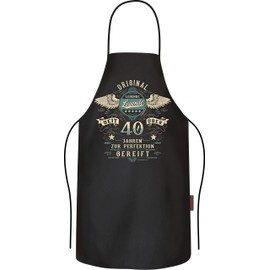 RAHMENLOS Barbecue Apron Cooking Apron Kitchen Apron Gift for 40th Birthday Made of Pure Cotton, Legend