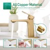 VOTON Brushed Gold Bathroom Sink Faucet Single Handle with Pop-up