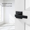 Linkaa Dummy Lever Matte Black Door Handle，Black Knobs Interior Levers