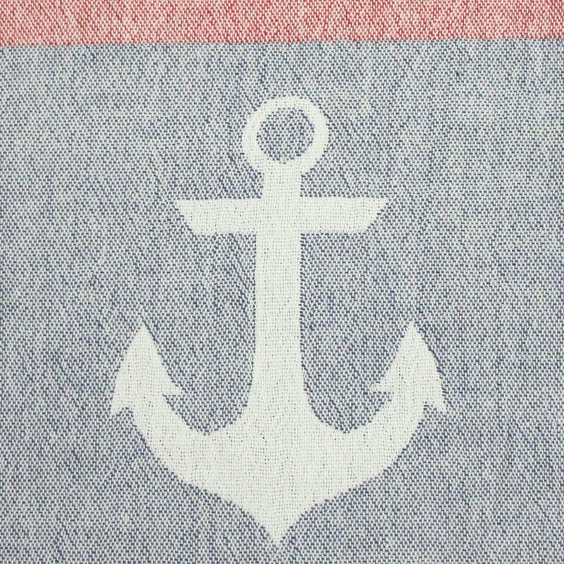 440s Pareo Beach Towel Anchor Blue