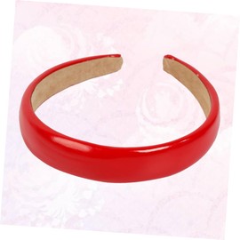 IWOWHERO Solid Color Non-slip PU Leather Headband for Women Wide-brimmed Hair Hoop Fashion Accessory for Daily Wear