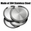CAMBUY Stainless Steel Plates 9 inch 304 Metal Lightweight Unbreakable