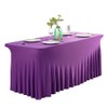iEventStar Fitted Polyester One-Piece Table Skirt Spandex Table Cover Rectangle