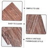 LABRIMP 4pcs Natural Wood Grain Tablecloth Dining Table Cover Vintage