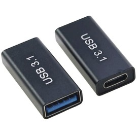 Audio Fan 3.2 Gen2 10Gbps High Speed Data Transfer Adapter Female Female USB Extension Connector USB-C Female to USB-A Female Converter Adapter Type-C Female to Type-A Female Relay Adapter 5A Rapid