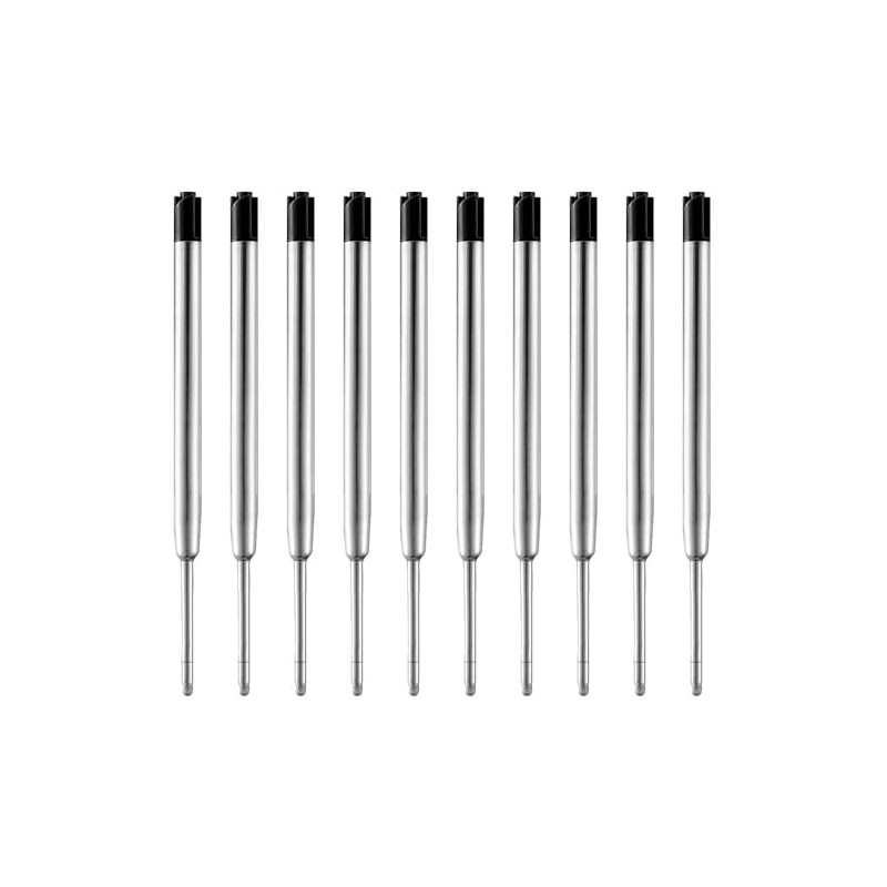 MengRan 3.9'' Ballpoint Ink Pen Refills,1mm Medium Tip,Compatible with Parker
