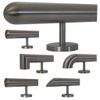 Stainless Steel Handrail, 33.7 mm in Diameter with Straight Holder