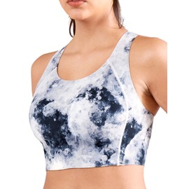 Momcozy Sports Bra for Women, Low-Impact Longline Wireless Racerback Workout Bra, Comfortable Full Coverage Sports Bra