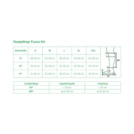 ReadyWrap Fusion Leg Wrap Compression Kit, with Liner, Black (Long Length, X-Large)