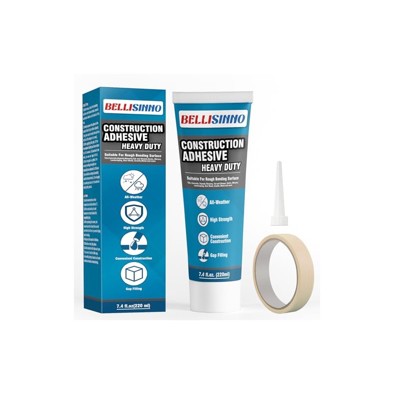 Construction Adhesive Heavy Duty, Cement Glue for Concrete, Floor, Wall,