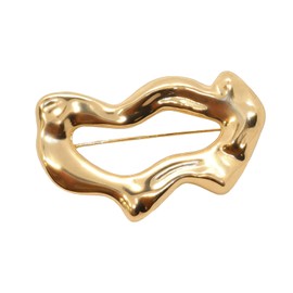 YKEBVPW Gold Brooch Large Statement Pin for Women Modern Oversized Broches and Brooches Extra Big Vintage Geometric Broach Fashion Dress Pins Unique Chest Accessories Jewelry