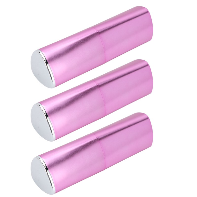 3pcs Empty Lipstick Tubes Trilateral Shaped DIY Lip Balm Container