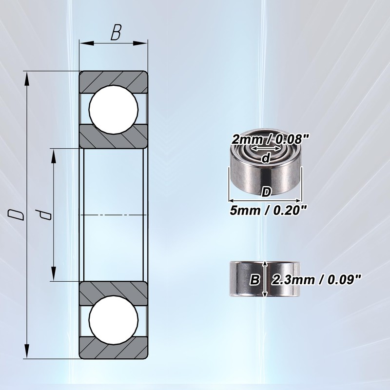 A ABSOPRO Pack of 20 Grooved Ball Bearings Replacement 682ZZ
