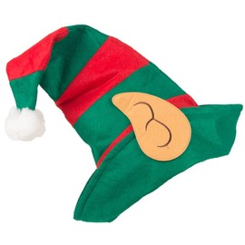 Dusenly Adult Christmas Elf Hat with Ears Santa Elf Hats Elf Costume Hat for Christmas Party Favors