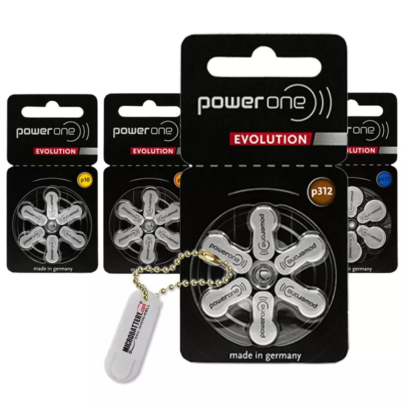Power One EVOLUTION Size 312 Hearing Aid Batteries (60 Pack)