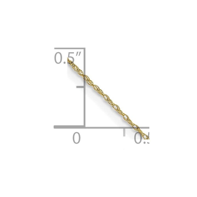 Auriga Fine Jewelry 10K Yellow Gold .5mm Carded Cable Rope