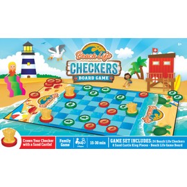 MasterPieces - Beach Life Checkers Board Game