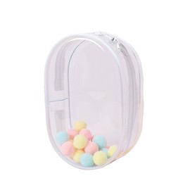 Yushen Clear Figure Display Bag with Keychain Blind Box Keychain Case Lipsticks Carrying Case Keychain Pouch Charms for Collectibles