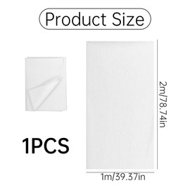 Ironing Fleece White 200 x 100 cm, 55 g/m² Non-Woven for Iron-On Insert, Light Weight, One-sided Non-Woven Fabric for Ironing Pleats, Sewing Crafts, Reinforced Clothing