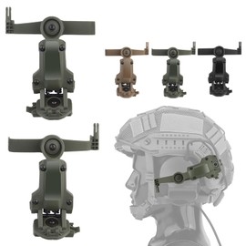 Fast Helmet ARC Rail Adapter COMTAC3 Tactical Pickup Headset Suspension Headphone Mount Multi-Angle Rotation for OPS CoreARC & Team Wendy Rail Hunting Earmuffs (Green)